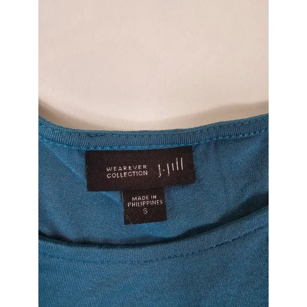 J jill wearever collection size small tunic paisley geometric trim long sleeve ^ - Picture 4 of 7